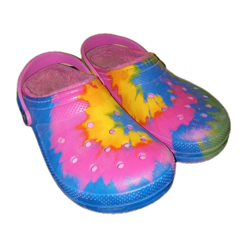 Crocs Unisex Multicolor Lined Clog Slip On Shoes J5